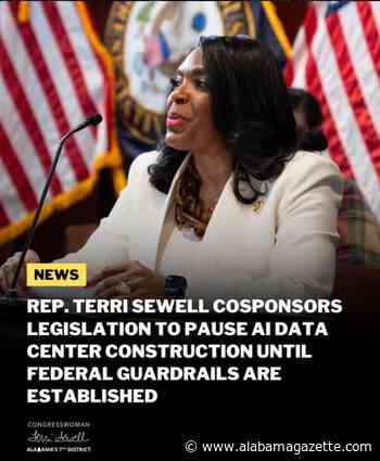 Terri Sewell Co-Sponsors the "AI Data Center Moratorium Act"