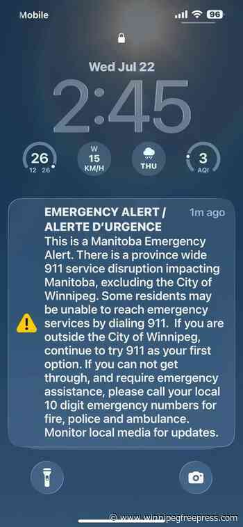 Severed fibre optic line leads to 911 outage outside of Winnipeg