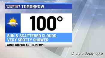 Spotty showers possible as intense heat continues