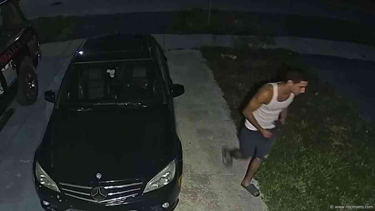 Video shows man accused of exposing himself near child's window lurking in Cutler Bay