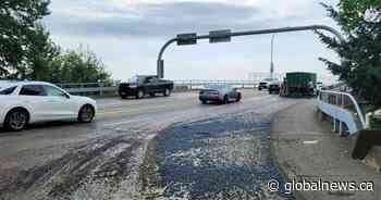 Blueberries spill onto Mission roadway — for the second time in a month