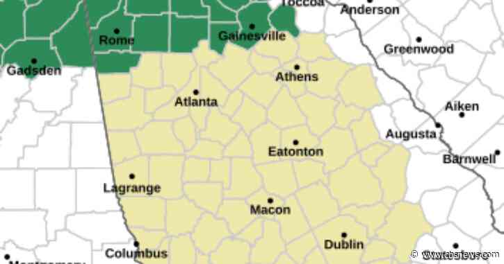 Flood watch issued for much of north Georgia as up to 5 inches of rain could trigger flash flooding