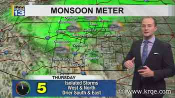 Slightly drier, much hotter weather moves in Thursday
