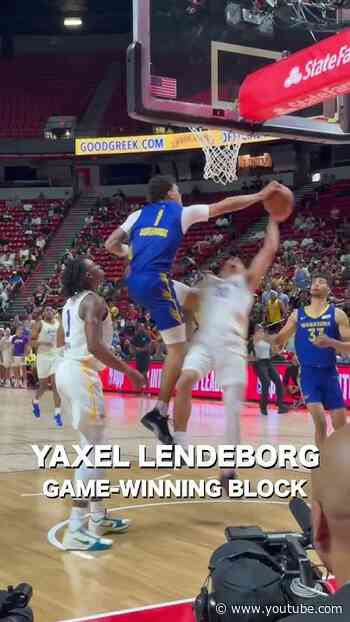 Yaxel Lendeborg GAME-WINNING BLOCK 🤯 | #shorts