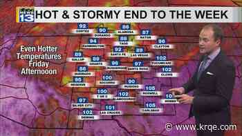 Storm chances continue in parts of New Mexico as temperatures heat up