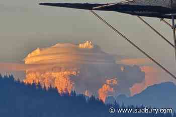Pyrocumulus clouds from wildfire in Fraser Canyon loom high over B.C.