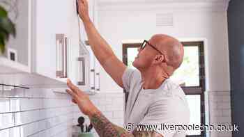 Remove fingerprints and grease from kitchen cabinets using 1 common item