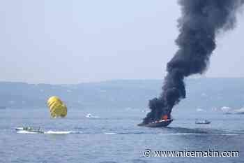 Ravagée par les flammes, une embarcation au large du Cap Roux, à Saint-Raphaël, aurait sombré