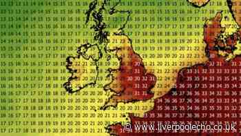 UK weather maps show which day Merseyside will reach 28C next week
