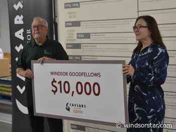 Windsor Goodfellows receives $10K investment from Caesars to help feed the homeless