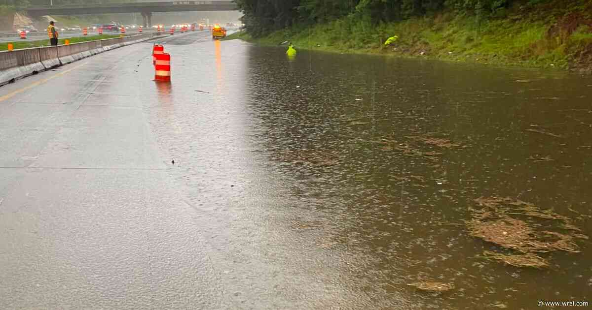 Flooding closes I-40 in Orange County, trees fall in Triangle, thousands lose power