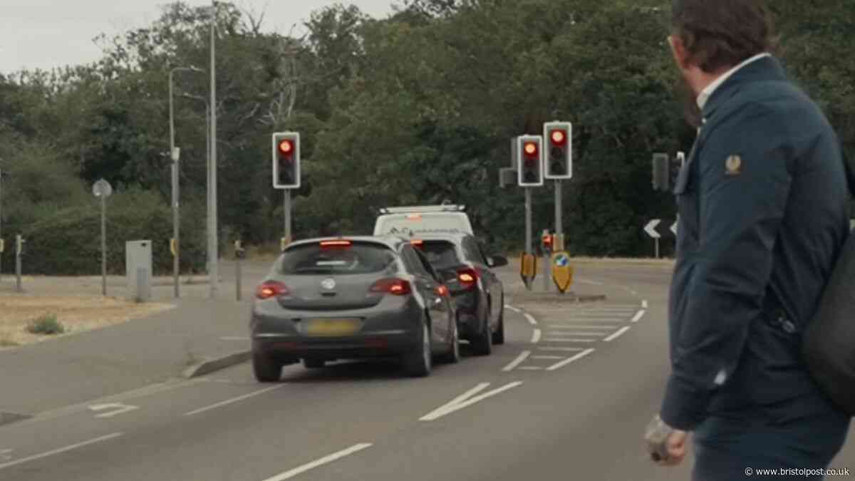 Nigel Farage shares clip of woman crashing car moments after he says she ' shouted abuse'