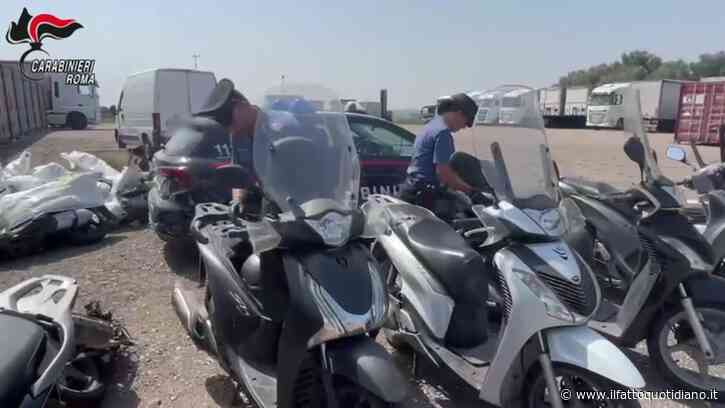 Scoperto il deposito delle moto rubate a Ponte Galeria (Roma): nei container pronti per l’estero i mezzi smontati