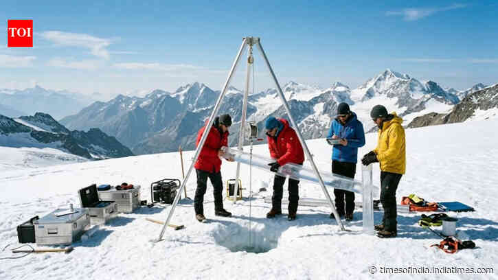 Scientists drill 33 feet into a vanishing glacier to recover a 2,000-year old record of...