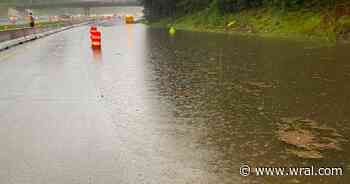 I-40 reopens in Orange County; heavy rain across central NC leads to crashes, outages and flooding