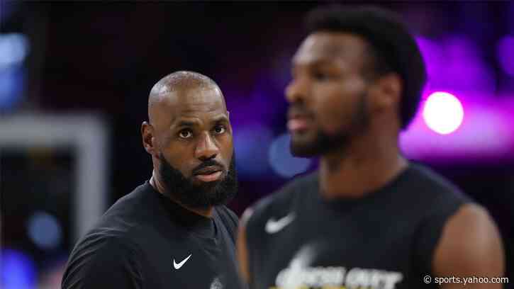 LeBron James possibly signing with Warriors draws eye-popping Bronny reaction