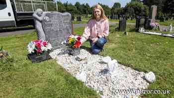 Daughter blasts 'lowest of the low' who stole part of her parents' gravestone
