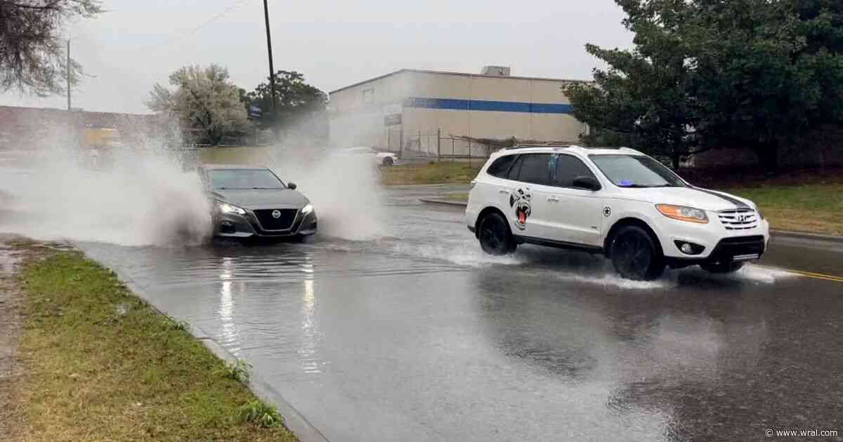 Crashes, closures and flooding across central NC from heavy rain