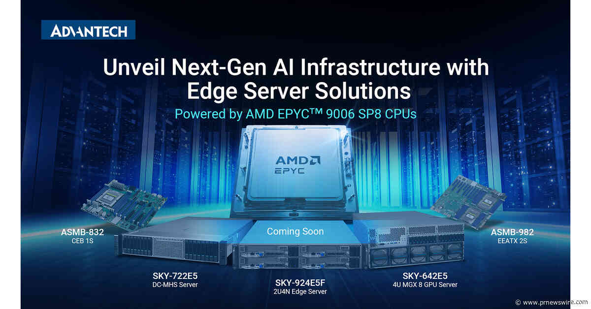 Advantech Unveils Next-Gen AI Infrastructure Solutions Powered by AMD EPYC™ 9006 Series Processors