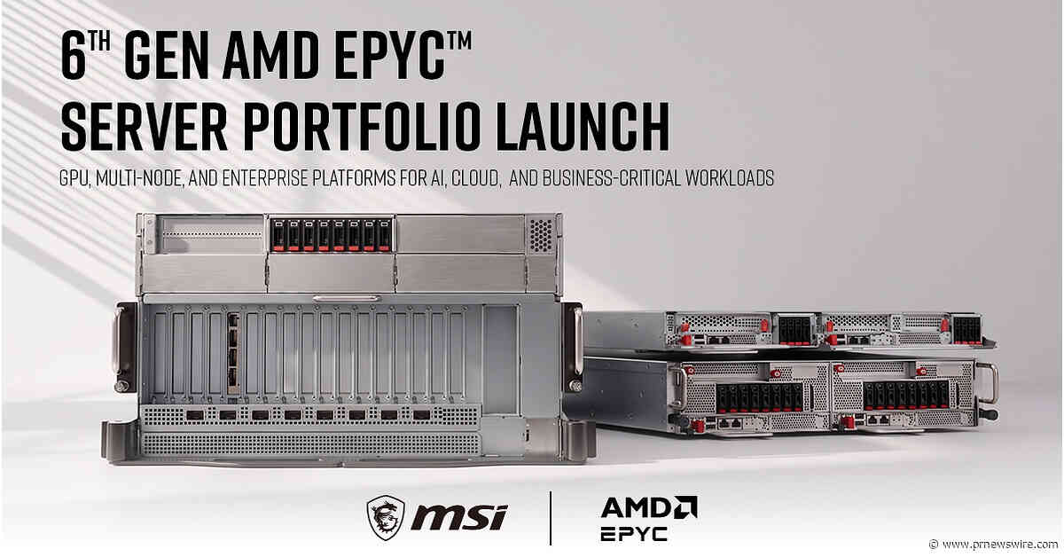 MSI Launches 6th Gen AMD EPYC™ Server Portfolio