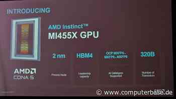 AMD Instinct MI455X vorgestellt: Mit 320 Mrd. Transistoren, CDNA5 & HBM4 gegen Nvidia Rubin
