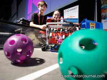 International high school students taking part in robotics competition at KDays