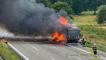 Nach Brand von Kakaolaster auf der A1 – noch tagelange Sperrungen