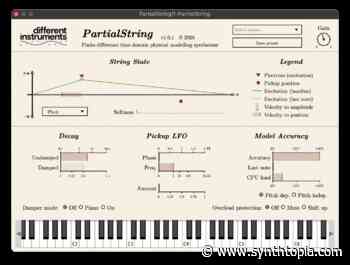 Different Instruments Intros Free Physical Modeling Synthesizer, PartialString, For macOS, Windows & Linux