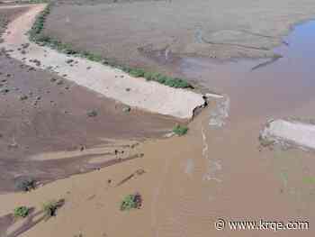Dam breaches at Basset Lake in Luna County
