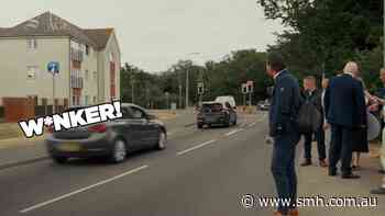 'Instant karma' as woman crashes car after abusing Farage