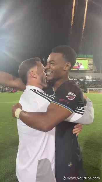 BURGUNDY DOGPILE FOR THE STOPPAGE TIME WINNER