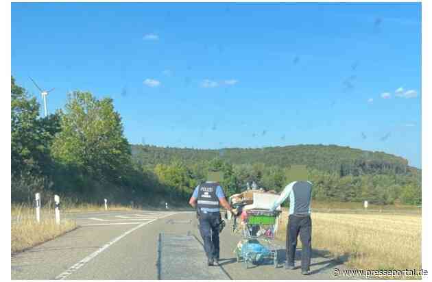 POL-PASTKL: Mit dem Einkaufswagen auf dem Standstreifen unterwegs