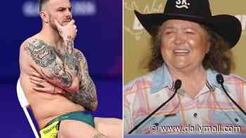Thanks, but don't dare say it out loud: Aussie swimmers are warned not to publicly thank Gina Rinehart during the Commonwealth Games - despite mining magnate's generous gift
