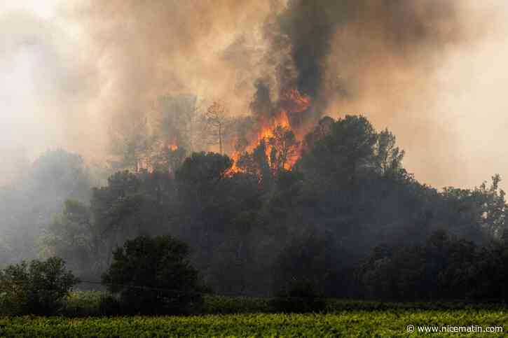 Une ambiance d’apocalypse pour la  journée placée à haut risque : ravivé par le mistral, le feu de Pontevès toujours actif
