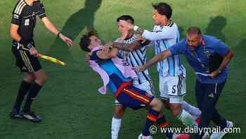 Argentina star who PUNCHED Spain rival in shameful World Cup final antics hints at quitting international football after 'painful' defeat - but finally admits new world champions 'were the better team'