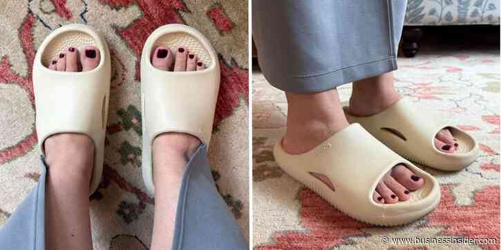 The most comfortable sandals I've ever worn are these unisex recovery slides from Crocs — they feel like I'm walking on marshmallows
