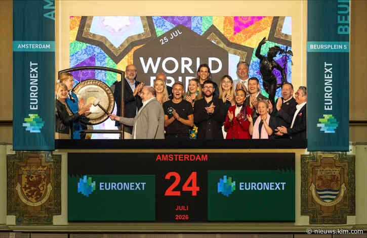 KLM en Delta markeren start WorldPride Amsterdam 2026 met openingsgong Euronext