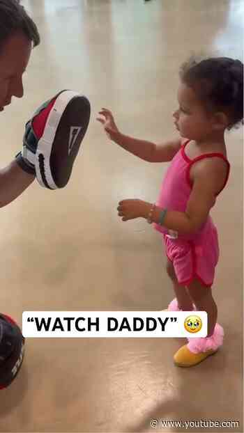 CJ McCollum getting in some offseason training with his daughter 😅