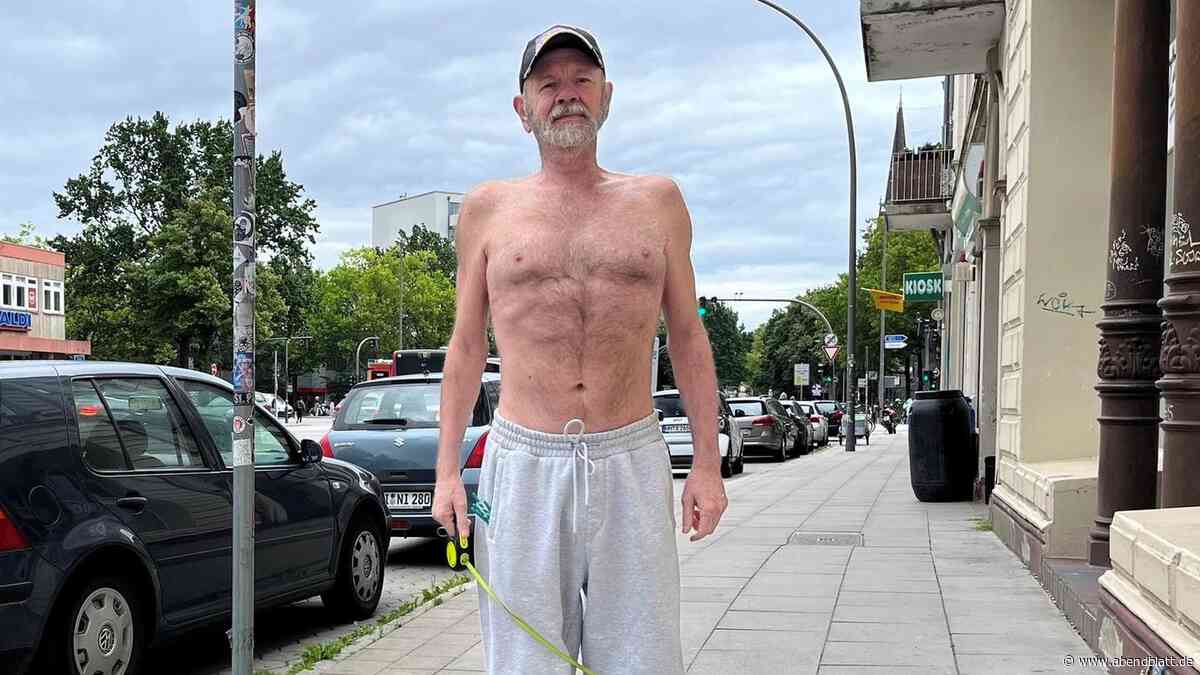 Oben-ohne-Rentner läuft täglich durch Altona – was dahintersteckt