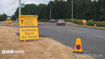 Which roads could be congested for golf and racing?