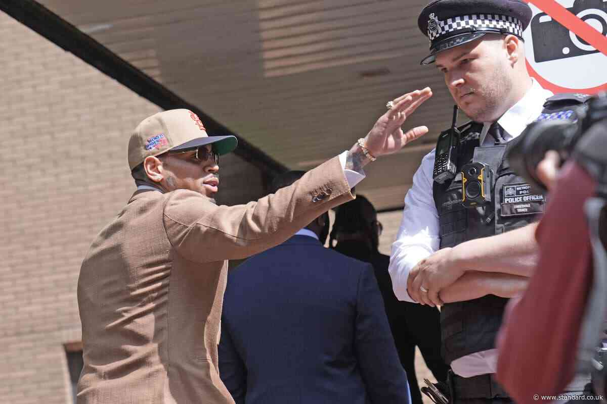 Chris Brown arrives at London court for ‘bottle attack’ hearing