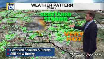 Isolated showers, storms ahead for Friday