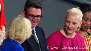 Andy Burnham's wife Marie France van Heel is the ultimate bombshell in hot magenta gown