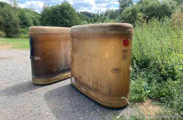 Mittelhessen: LAHN-DILL-KREIS: Heizöltanks illegal entsorgt - Polizei sucht Zeugen