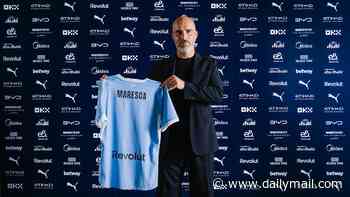Enzo Maresca aims thinly-veiled dig at Chelsea at his first press conference as Man City manager - with 'happy' Italian boss returning to the Etihad to succeed former mentor Pep Guardiola