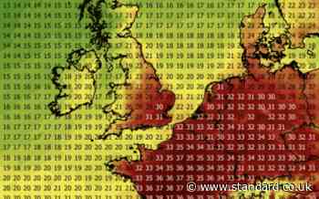 Weather map shows major London heatwave temperature spike next week