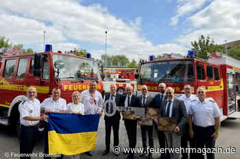 Kreis Karlsruhe übergibt drei Feuerwehrfahrzeuge an die Ukraine