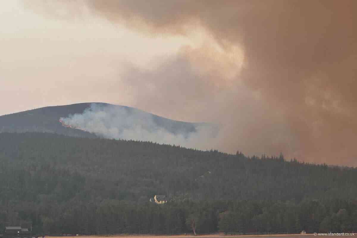 Smoke from Cairngorms wildfire drifts as far as Aberdeen