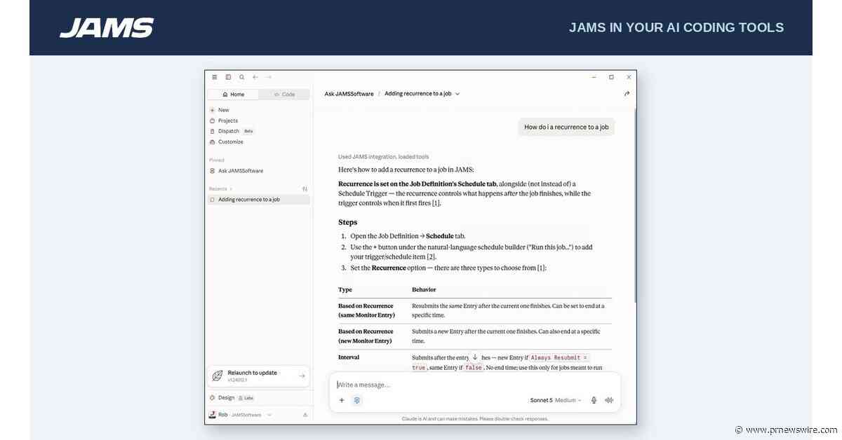 JAMS Launches AI for Enterprise Job Scheduling: JAX and JAMS MCP