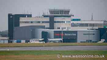 Fire near Cardiff Airport closes busy road